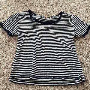 Striped baby tee (navy and white)